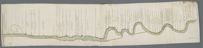 A-0312 [Kaart van de Gouwe met trekweg en erlangs liggende percelen van de stad Gouda tot Waddinxveen], 1653